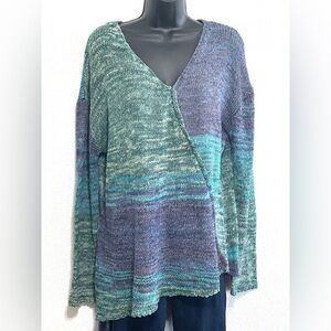 Prana Vignette Deep Balsam Blue Sweater Size L